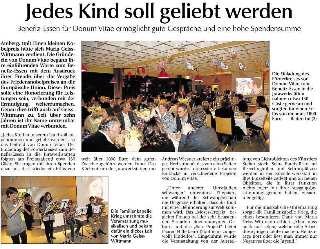 Presseartikel der Amberger Zeitung vom 16.10.12